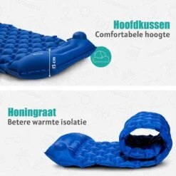 TRVLMORE Slaapmat - Zelfopblazend - 1 Persoons - Ingebouwde Pomp En Kussen - Blauw -Buitenkampeer Winkel 1200x1200 804