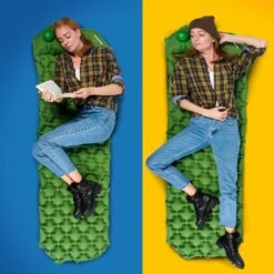 TRVLMORE Slaapmat - Zelfopblazend - 1 Persoons - Ingebouwde Pomp En Kussen - Groen -Buitenkampeer Winkel 1200x1200 815