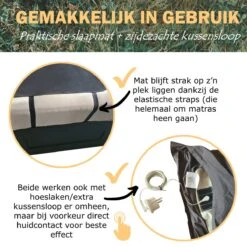 Earthle Volledige Earthing Tweepersoons Aardingsset - 2x Slaapmat + 2x Kussensloop - Aardingsmat - Aarden - Earthing Mat - Aarding - Grounding Mat - Kussensloop - Aardingskussensloop - Combo Deal -Buitenkampeer Winkel 1200x1200 843