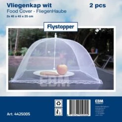 Vliegenkapjes Opvouwbaar 2 Stuks - Wit - 45 X 25 Cm | Flystopper -Buitenkampeer Winkel 1200x1200 871