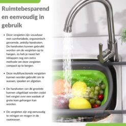 Buxibo - 3-Delige Keuken Vergiet Set Inklapbaar Groen/Grijs -Buitenkampeer Winkel 1200x1200 890