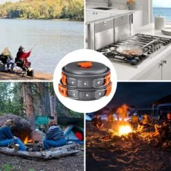 Camping Outdoor Kookset 13-delig Camping Servies En Pannen Pannenset Keukengerei - BPA-vrij & Geen Giftige Stoffen - Opvouwbaar & Licht - Ideaal Voor Reizen, Festival, Wandelen -Buitenkampeer Winkel 1200x1200 912