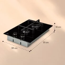Illuminosa Domino Gaskookplaat 2-pits Sabaf Branders Glaskeramiek -Buitenkampeer Winkel 1200x1200 968