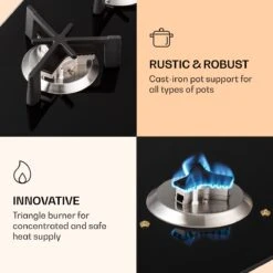 Trifecta 6 Gaskookplaat 6-pits Grote, Normale En Extra Glaskeramische Branders 12 Trifecta 6 Gaskookplaat 6-pits Grote, Normale En Extra Glaskeramische Branders -Buitenkampeer Winkel 1200x1200 971