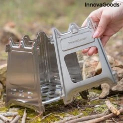 Innovagoods INKLAPBARE STALEN CAMPINGOVEN FLAMET - Camping Oven - Mini Oven - Camping Oventje - Oventje Camping - Mini Oven Vrijstaand - Mini Oventje -Buitenkampeer Winkel 1200x1200 999