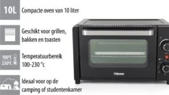 Tristar Oven OV-3615 - Camping Oven 10 Liter - 800 Watt - Vrijstaande Kleine Oven - Zwart -Buitenkampeer Winkel 1200x674 14
