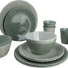 Bo-Camp Servies - Campingbord - 100% Melamine - 16 Delig - Mix & Match - Groen -Buitenkampeer Winkel 1200x746 4