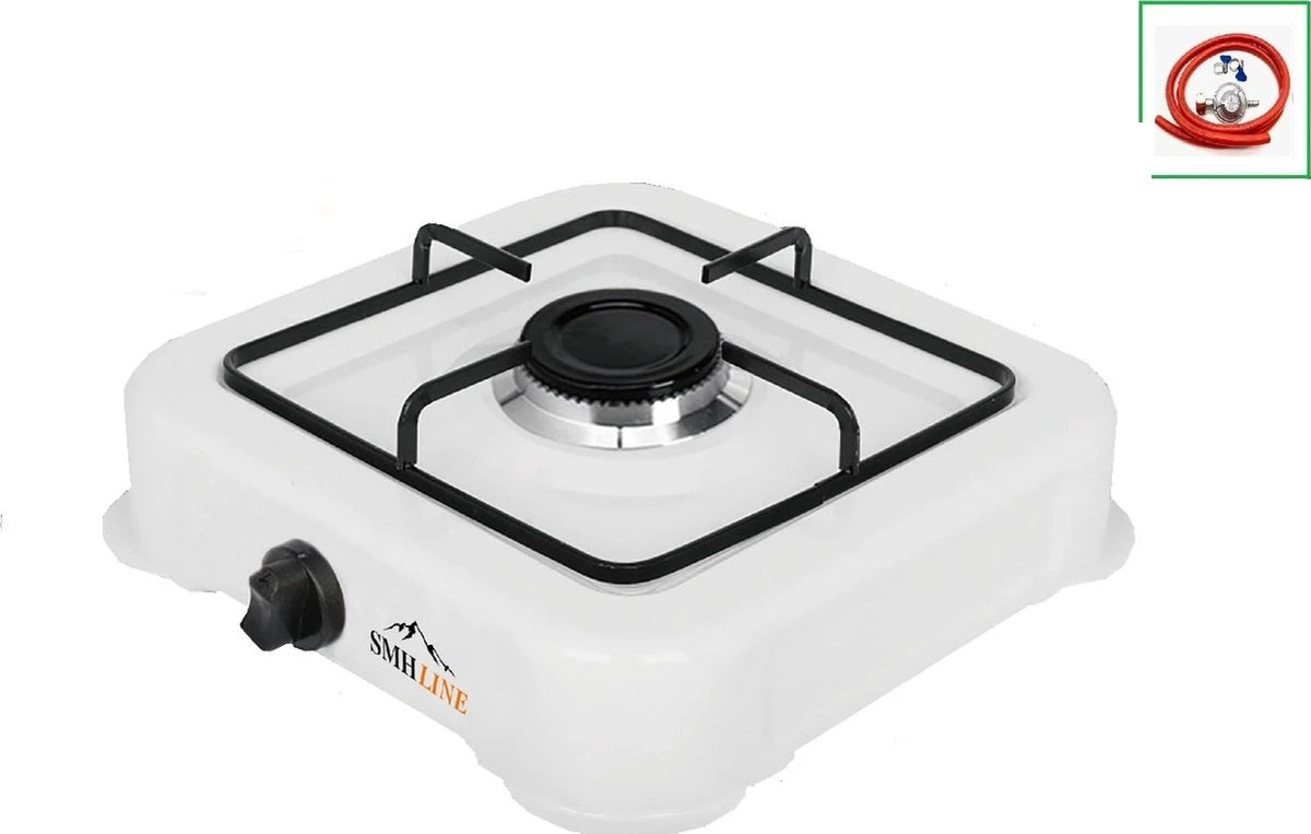 SMH LINE® Gas Kooktoestel 1 Pits - Camping Kooktoestel - Gaskomfoor - Incl. Gasslang Set 3 SMH LINE® Gas Kooktoestel 1 Pits - Camping Kooktoestel - Gaskomfoor - Incl. Gasslang Set
