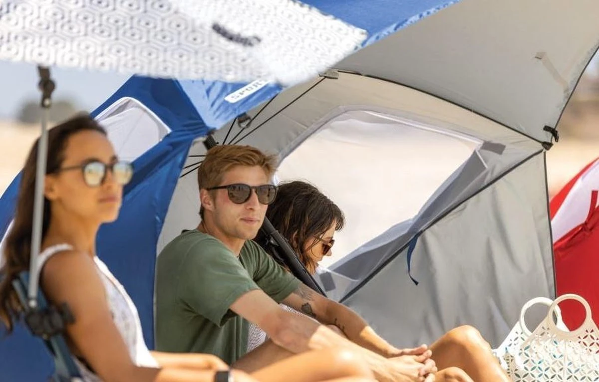 Sport-Brella - Premiere Strandtent - Windscherm - Tochtscherm - Tochtscherm - Stormparaplu - Zonnescherml - Blauw 4 Sport-Brella - Premiere Strandtent - Windscherm - Tochtscherm - Tochtscherm - Stormparaplu - Zonnescherml - Blauw - Afbeelding 2