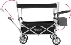 Tectake - Opvouwbare Bolderwagen Handkar Nico Zwart - 403549 -Buitenkampeer Winkel 1200x771 8