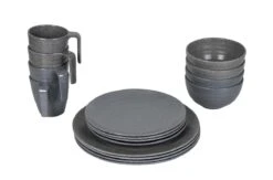 Bo-Camp Campingservies - 100% Melamine - 16-delig - Stone - Grijs -Buitenkampeer Winkel 1200x794 74