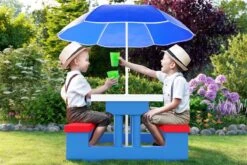 Merkloos Kinder Picknicktafel Met Parasol - Blauw 17 Merkloos Kinder Picknicktafel Met Parasol - Blauw -Buitenkampeer Winkel 1200x800 111