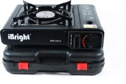 IBright Draagbare Camping Kooktoestel - Gasbrander - 1 Pits Gaspit - Elektrische Ontsteking - 2900 Watt - Met Koffer - Zwart -Buitenkampeer Winkel 1200x805 3