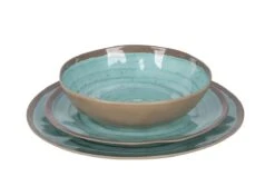 Bo-Camp Servies Halo - 12 Delig Melamine - Aqua -Buitenkampeer Winkel 1200x813 3