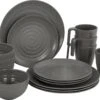 Bo-Camp Campingservies - 100% Melamine - 16-delig - Stone - Grijs -Buitenkampeer Winkel 1200x814 5