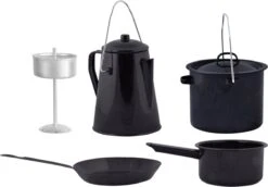 ESSCHERT DESIGN Pannenset Kampvuur - 4 Delig - Outdoor - Metaal -Buitenkampeer Winkel 1200x837