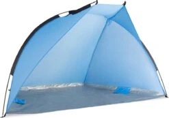 Navaris Windscherm Voor Het Strand - Zon- En Windbescherming Voor Drie Personen - Pop-up Speeltent Met UV- Bescherming - Beach Shelter Met Draagtas -Buitenkampeer Winkel 1200x839