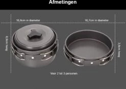 Hikr® Camping Pannenset - Complete 22-delige Kookset - Lichtgewicht - Kookgerei Servies - Outdoor - BPA-vrij - Keukengerei Set -Buitenkampeer Winkel 1200x848 3