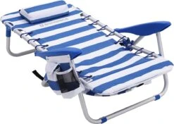 Naqsh Store Strandstoel Met Hoofdkussen, Aluminium, Draagbare Vouwstoel, Campingstoel, Opvouwbaar En Verstelbaar, Zoals Een Rugzak Draagbaar, Buitenstoel, Blauw En Wit Gestreept GCB62BU 12 Naqsh Store Strandstoel Met Hoofdkussen, Aluminium, Draagbare Vouwstoel, Campingstoel, Opvouwbaar En Verstelbaar, Zoals Een Rugzak Draagbaar, Buitenstoel, Blauw En Wit Gestreept GCB62BU -Buitenkampeer Winkel 1200x853 2