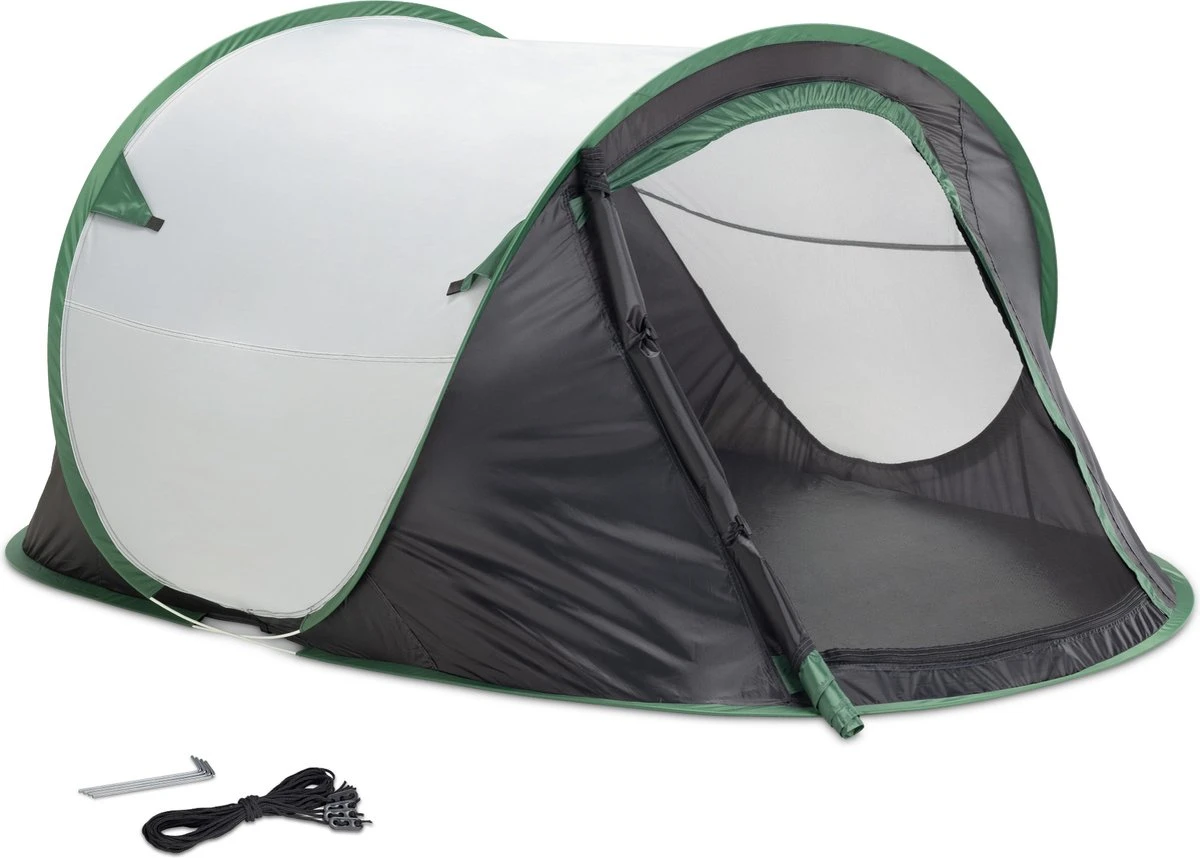 JEMIDI Tweepersoons Pop-up Tent - Opgooitent, Werptent Voor 2 Personen - Ideaal Als Festivaltent Of Kampeertent - Verschillende Kleuren 14 JEMIDI Tweepersoons Pop-up Tent - Opgooitent, Werptent Voor 2 Personen - Ideaal Als Festivaltent Of Kampeertent - Verschillende Kleuren - Afbeelding 13