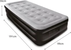 BluMill Eenpersoons Luchtbed - Met Ingebouwde Pomp - Luchtbed Zelfopblazend - Incl. Draagtas - 191x99x36 Cm -Buitenkampeer Winkel 1200x859 3
