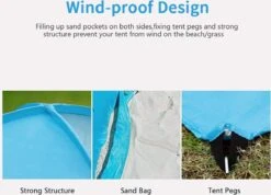 IGOODS Pop-up Tent - 2/3-Persoons - Blauw -Buitenkampeer Winkel 1200x866 1