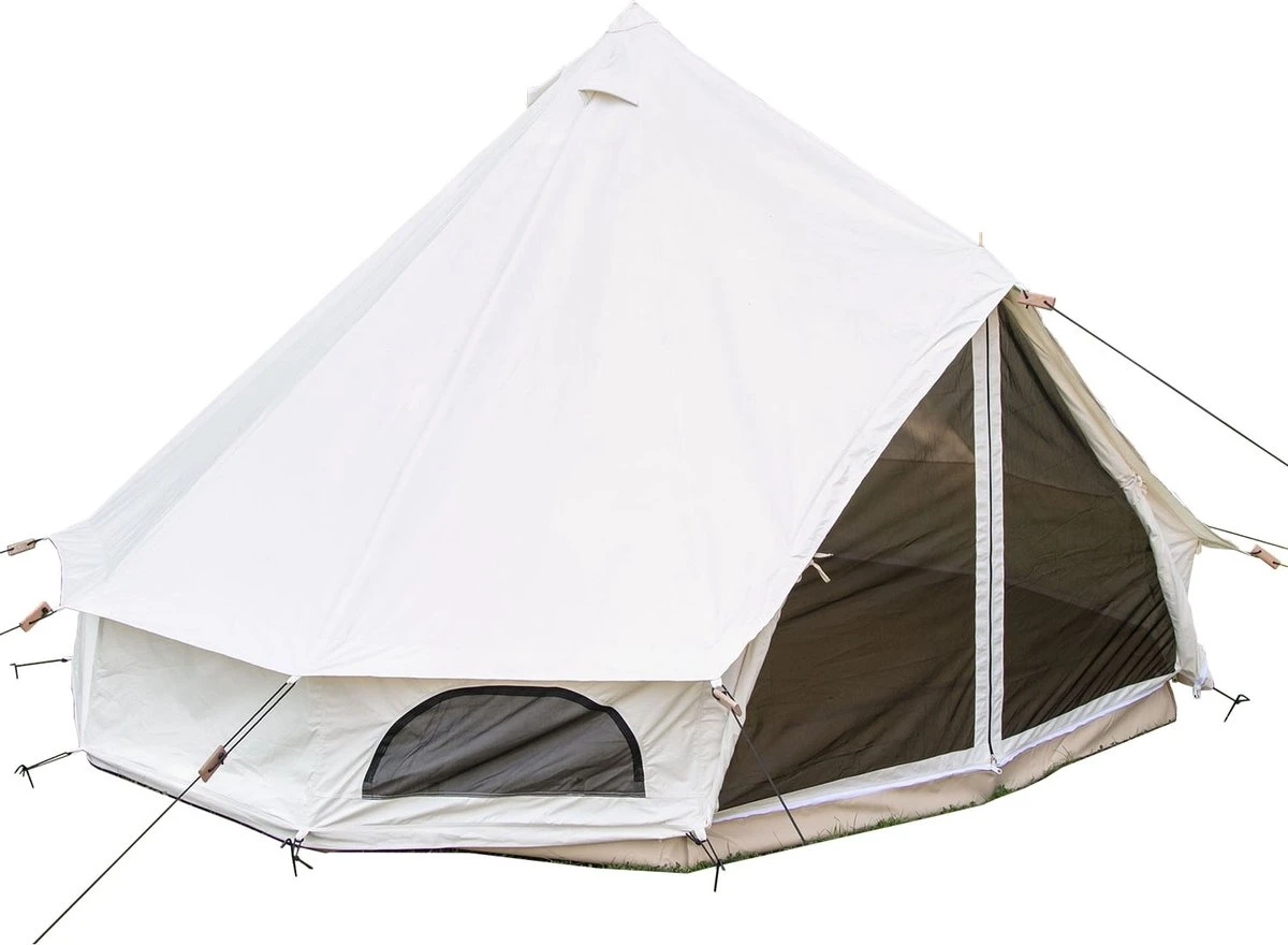 Skandika Tipii 400 Canvas Tent – Tipi-tenten – 8 Persoons Familietent - Campingtent – Muggengaas – 250 Cm Stahoogte – 400 Cm Diameter – 4000 Mm Waterkolom – Indische Tent, Partytent, Festivaltent – Outdoor, Camping, Tuin – Kamperen – Wit 3 Skandika Tipii 400 Canvas Tent – Tipi-tenten – 8 Persoons Familietent - Campingtent – Muggengaas – 250 Cm Stahoogte – 400 Cm Diameter – 4000 Mm Waterkolom – Indische Tent, Partytent, Festivaltent – Outdoor, Camping, Tuin – Kamperen – Wit