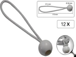 Elastiek Met Bal Wit - 12 Delig - Spanelastiek - 17cm - Benson -Buitenkampeer Winkel 1200x897 5