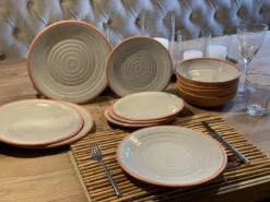 Camping Servies - 12 Delig – 100% Melamine Servies Set – Campingservies – Melamine Servies - Terracotta Style -Buitenkampeer Winkel 1200x900 25