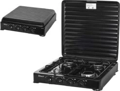 Zilan - Gas Kooktoestel 4 Pits - Campingkooktoestel - Gaskookplaat - Zwart -Buitenkampeer Winkel 1200x909 1