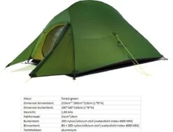 Cloud Up 3 Upgraded - Naturehike® - Tent 3 Persoons - Lichtgewicht Tent - Incl. Grondzeil - 20D 4000MM - Outdoor Kampeertent - Waterdicht - Hiking & Wandelen 23 Cloud Up 3 Upgraded - Naturehike® - Tent 3 Persoons - Lichtgewicht Tent - Incl. Grondzeil - 20D 4000MM - Outdoor Kampeertent - Waterdicht - Hiking & Wandelen -Buitenkampeer Winkel 1200x913