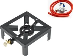 SMH LINE® Wokbrander - Kookbrander - 25x25x11cm - 3 KW - Incl, Drukregelaar