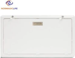 Merkloos NormadicLife® - Outdoor – Opklapbare Tafel - Eettafel – Tafel Voor Buitenkeuken - Caravan – Camper – Picknicktafel - Ingebouwd Ledlicht – Wit -Buitenkampeer Winkel 1200x929 1