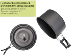 Hikr® Camping Pannenset - Complete 22-delige Kookset - Lichtgewicht - Kookgerei Servies - Outdoor - BPA-vrij - Keukengerei Set -Buitenkampeer Winkel 1200x930 2