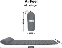 AirFeel Opblaasbaar Slaapmatje - Ingebouwde Pomp En Kussen - Lichtgewicht - 196 X 60 X 6cm - Gray 14 AirFeel Opblaasbaar Slaapmatje - Ingebouwde Pomp En Kussen - Lichtgewicht - 196 X 60 X 6cm - Gray -Buitenkampeer Winkel 1200x939 2