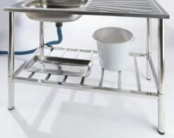 Camping/Outdoor Inox Tafel Met Gootsteen Lavabo En Kraan 100x77x50cm -Buitenkampeer Winkel 1200x945 2