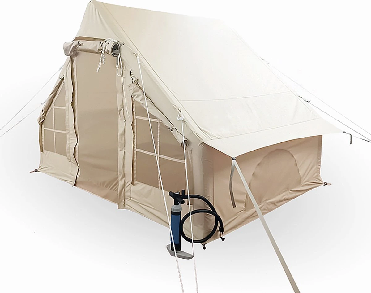 Opblaasbare Vier Persoons Tent Beige 300x200x210 Cm 9 Opblaasbare Vier Persoons Tent Beige 300x200x210 Cm - Afbeelding 7