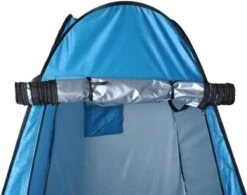 Merkloos 4 In 1 Pop-up Douchetent Voor Omkleden, Douchen, Toilet En Opslag - 1 Persoons Tent - Camping Douche En Omkleedtent - Inclusief Haringen En Draagtas - 190 X 110 X 110 Cm Blauw -Buitenkampeer Winkel 1200x949