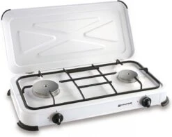 Kemper Gas Kooktoestel - Campingkooktoestel - INCLUSIEF Installatiesetje - Met 2 RVS Branders - 2600W -Buitenkampeer Winkel 1200x959 1