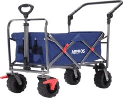 AREBOS Handkar | Transportwagen | Apparatuurwagen | Opvouwbaar | Duwstang| Blauw 23 AREBOS Handkar | Transportwagen | Apparatuurwagen | Opvouwbaar | Duwstang| Blauw -Buitenkampeer Winkel 1200x988 5