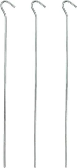PROPLUS 10x Stuks Grondpennen/tentharingen Metaal Halfrond 30 Cm - Kampeer Artikelen Voor Tent Of Windscherm -Buitenkampeer Winkel 550x1200