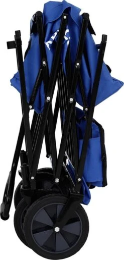 AREBOS Handwagen Vouwbare Dak Handwagen Vouwbare Trolley Uitrustingswagen Blauw -Buitenkampeer Winkel 575x1200