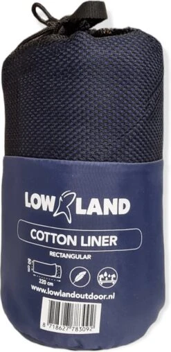 LOWLAND OUTDOOR® LAKENZAK - 100% KATOEN - RECHT MODEL - 220X80 CM - 350GR -Buitenkampeer Winkel 583x1200