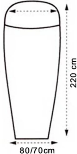 LOWLAND OUTDOOR® LAKENZAK - SUPERLITE - MUMMY MODEL - 220X80/70 CM - 280GR 8 LOWLAND OUTDOOR® LAKENZAK - SUPERLITE - MUMMY MODEL - 220X80/70 CM - 280GR -Buitenkampeer Winkel 599x1200