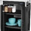 Campart Campingkast CU-0719 – Opvouwbaar En Verstelbaar - 4 Verstelbare Poten - 3 Lagen - Aluminium Frame - Grijs -Buitenkampeer Winkel 620x1200