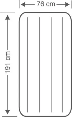 Intex Luchtbed - Classic Downy - Formaat: Cot - B76 X L191 X H25 Cm - 1 Pers. - Met Reparatieset -Buitenkampeer Winkel 737x1200 1