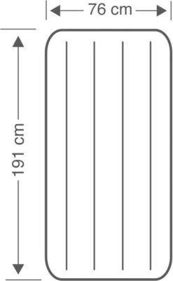 Intex Luchtbed - Downy - Formaat: Cot - B76 X L191 X H25 Cm - Ingebouwde Voetpomp- Met Reparatieset -Buitenkampeer Winkel 740x1200