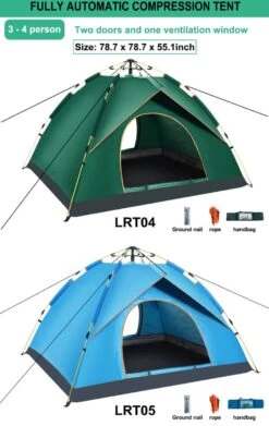 Fish Life Waterdichte Tent - Lichtgewicht Tent - Tent Voor 2-4 Personen - 200*200*140 Cm - Outdoor Camping Tent - Licht Blauw -Buitenkampeer Winkel 758x1200 1