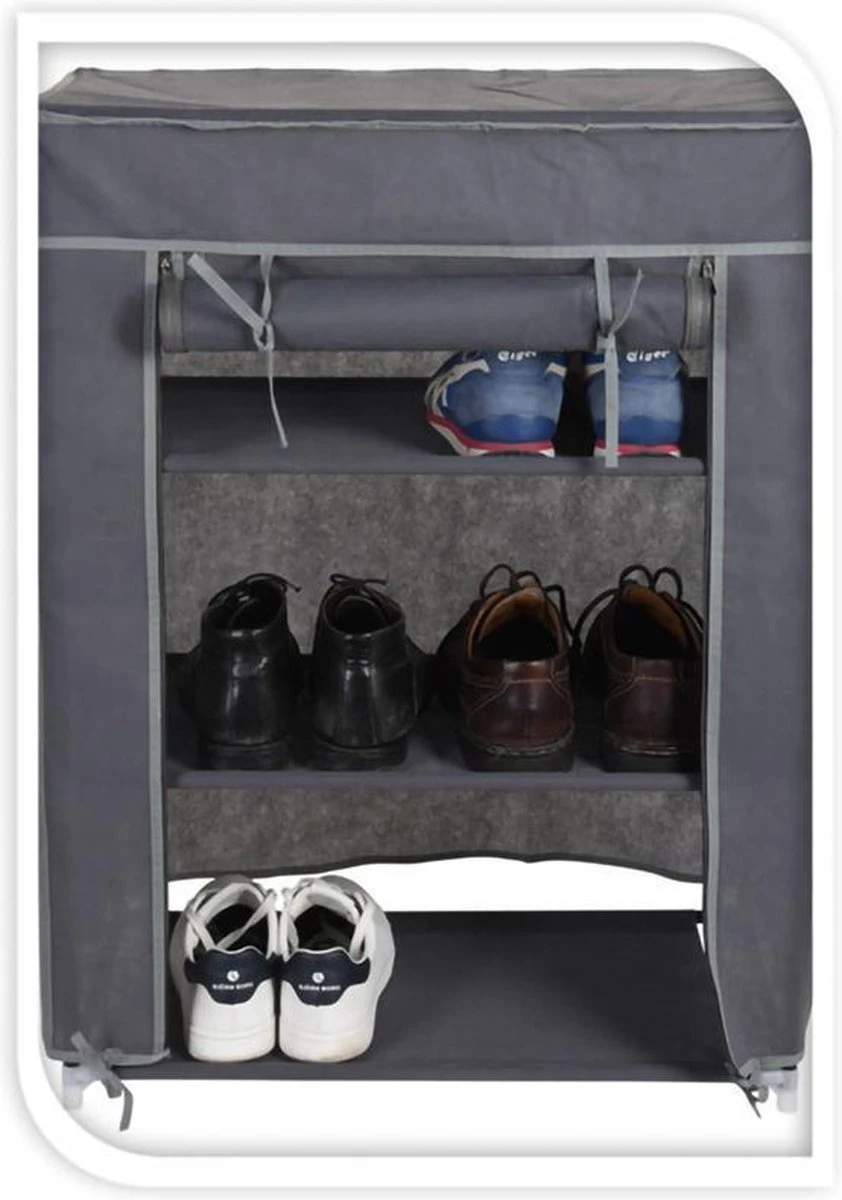 Merkloos GARDEROBE KAST - 3 SCHAPPEN - 60X30X80 CM 5 Merkloos GARDEROBE KAST - 3 SCHAPPEN - 60X30X80 CM - Afbeelding 3