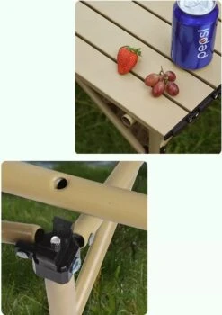 Buxibo - Lichtgewicht Vouwbare Campingtafel - Inklapbaar - Vis/Tuin/Picknick Tafel - Kamperen - Met Opberghoes - Aluminium - Grijs -Buitenkampeer Winkel 848x1200